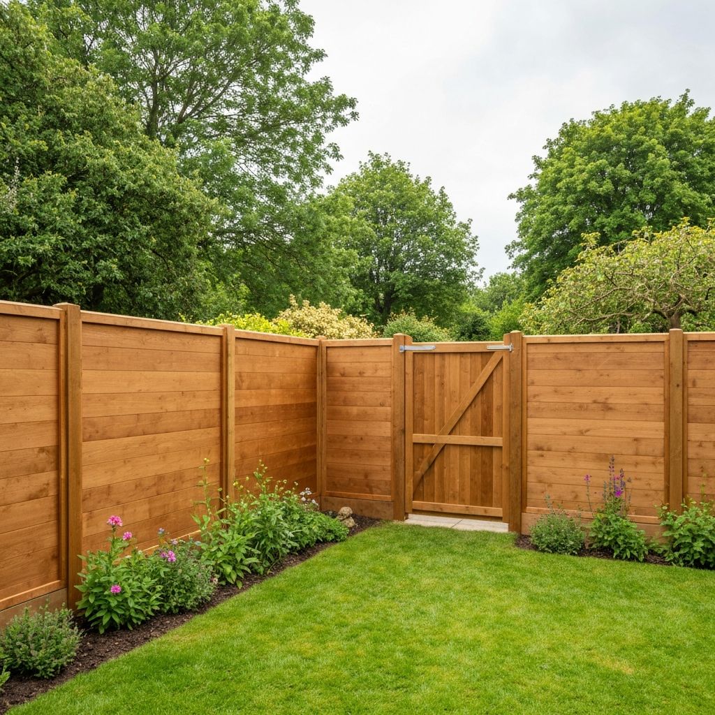 Timber fence and gate installation